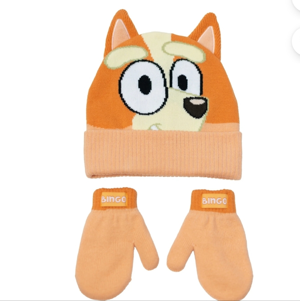 B2G1F- Bingo Toddler Cosplay Beanie and Mitten, 3-Piece Set